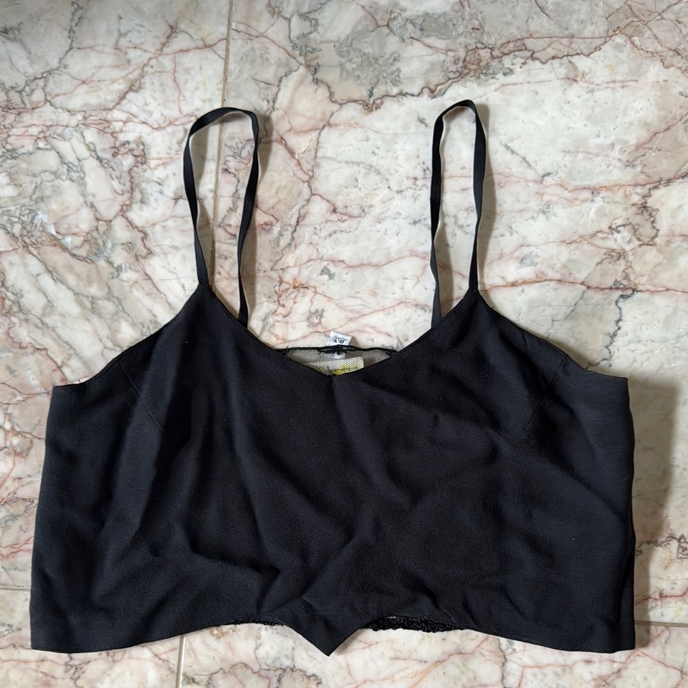 Black Strappy Crop Top